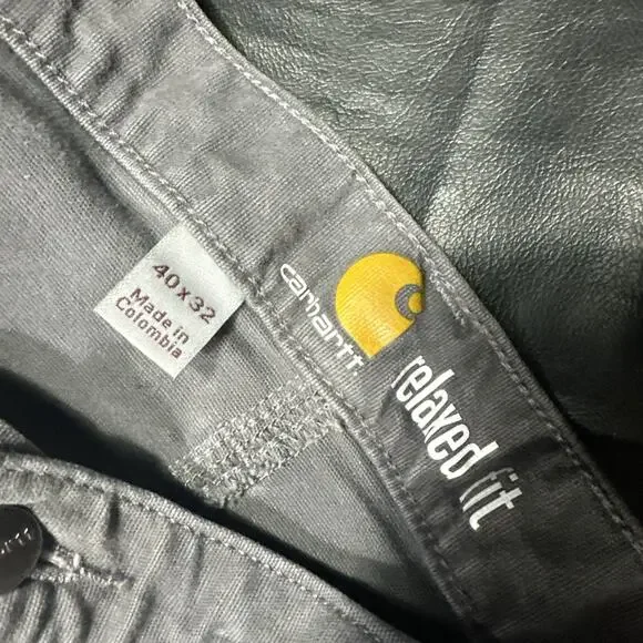 CARHARTT RUGGED FLEX RELAXED FIT CANVAS 5-POCKET WORK PANT DARK GRAY SIZE 40x32 - Picture 5 of 8